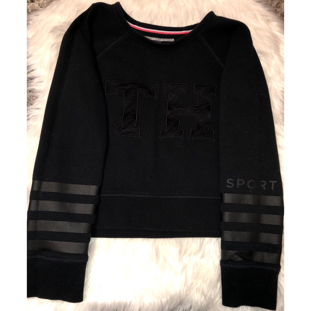 Tommy Hilfiger, black sweatshirt, size small